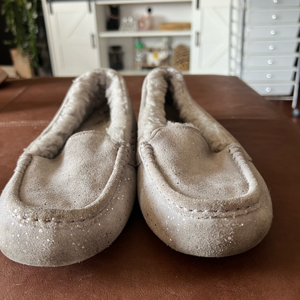 Cozy Gray sparkly UGG Women's slippers